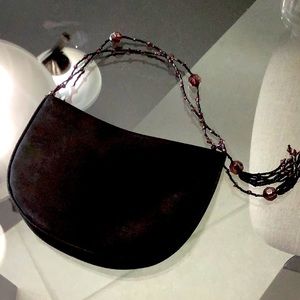 Small black evening bag.